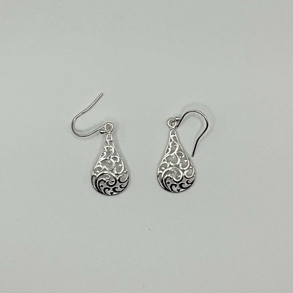 Elegant Silver Teardrop Earrings